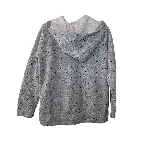 Old Navy Girls Full Zip Hoodie Sweatshirt Small Star Pattern Pockets Knit Top - Picture 2 of 5